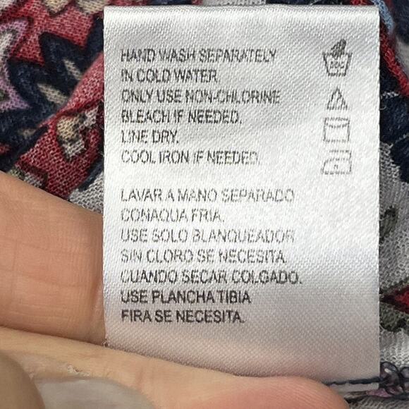 Bila Boho Fairy Midi Skirt Floral Print Retro Size M Stretchy Waistband Flowy - Picture 10 of 12